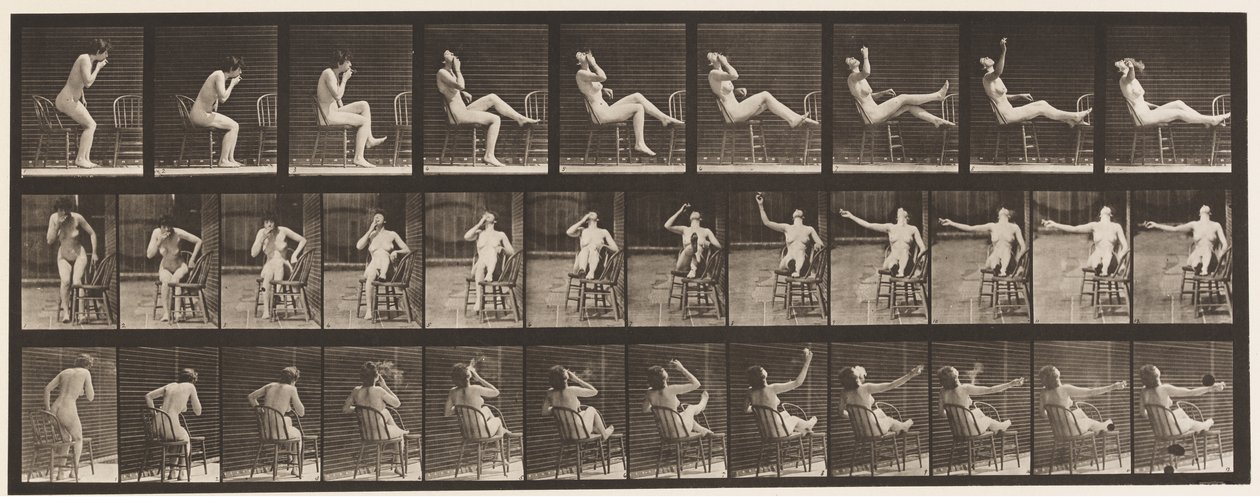 Plaka 247. Oturarak Ayakları Sandalyeye Yerleştirmek by Eadweard Muybridge