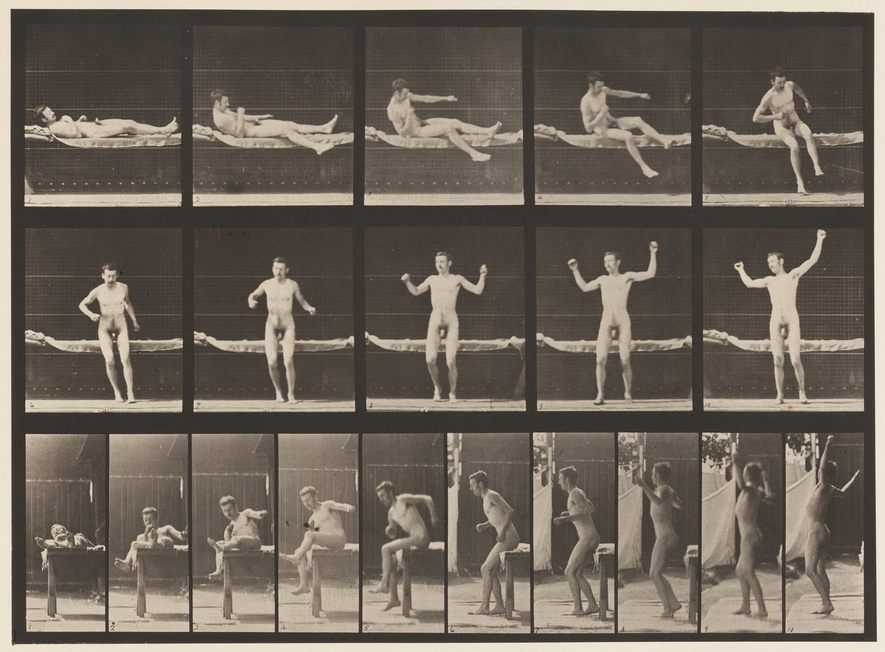Levha 260. Kanepeden Çıkan ve Esneyen Kollar, 1885 by Eadweard Muybridge