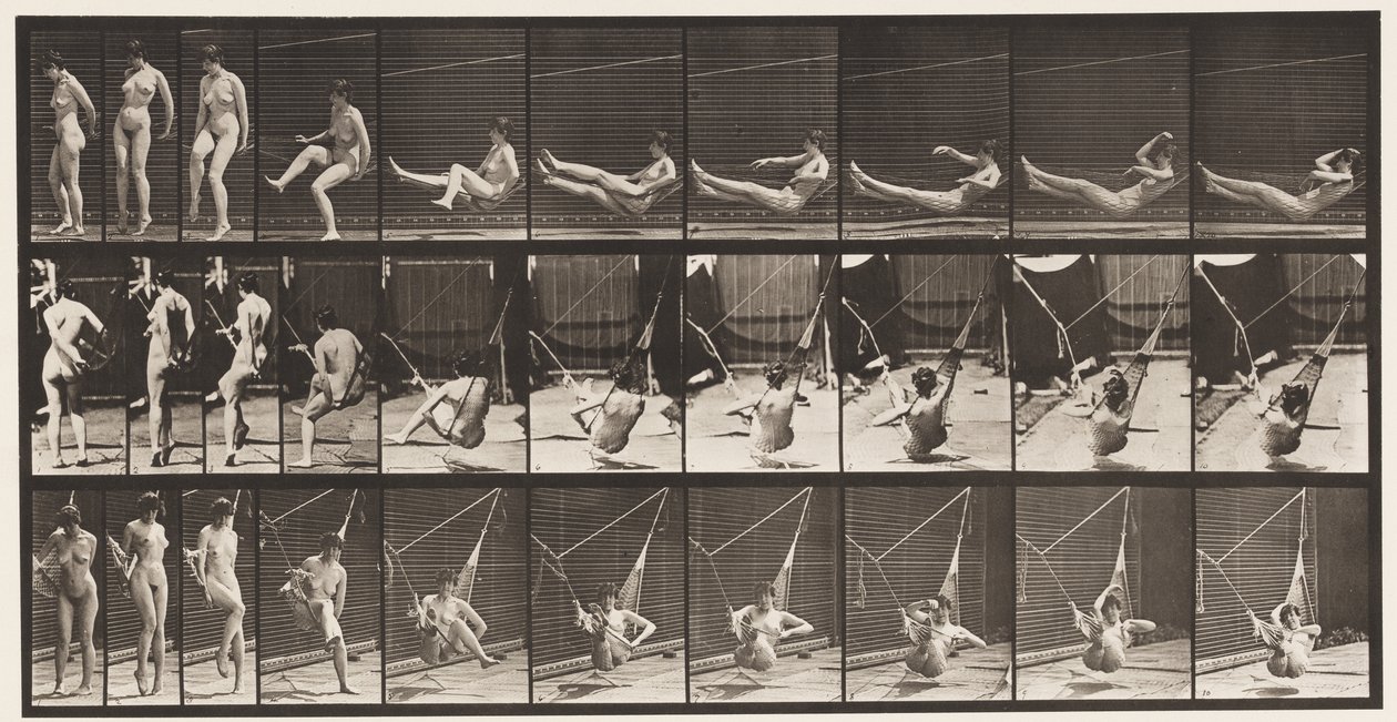 Plaka 261. Hamak İçine Girmek, 1872-1885 by Eadweard Muybridge