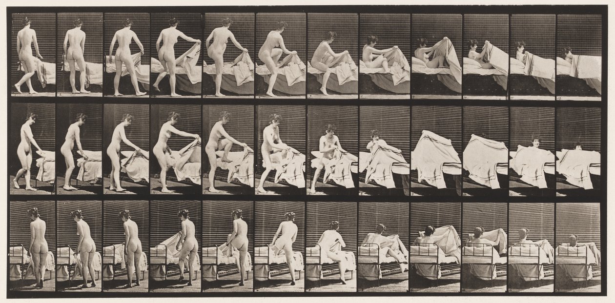 Plaka 263. Yatağa Girmek by Eadweard Muybridge