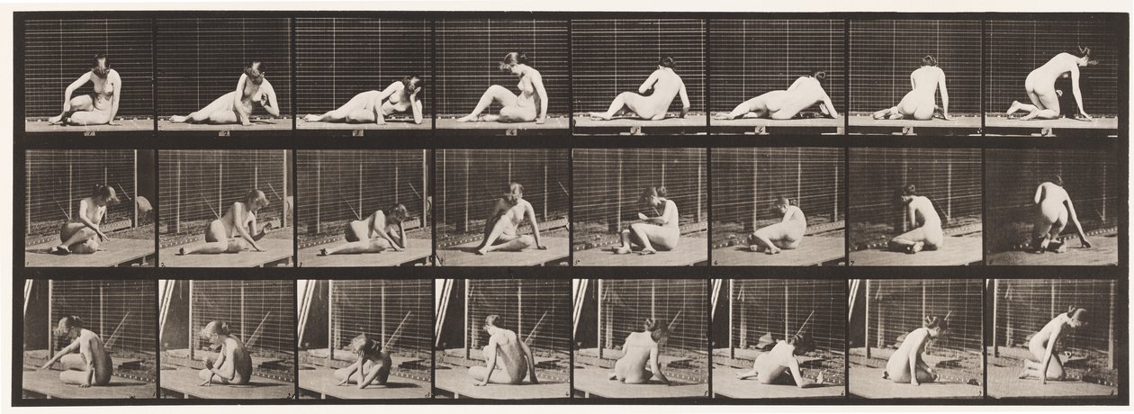 Plaka 266. Hala Yerdeyken Dönme ve Konum Değiştirme by Eadweard Muybridge
