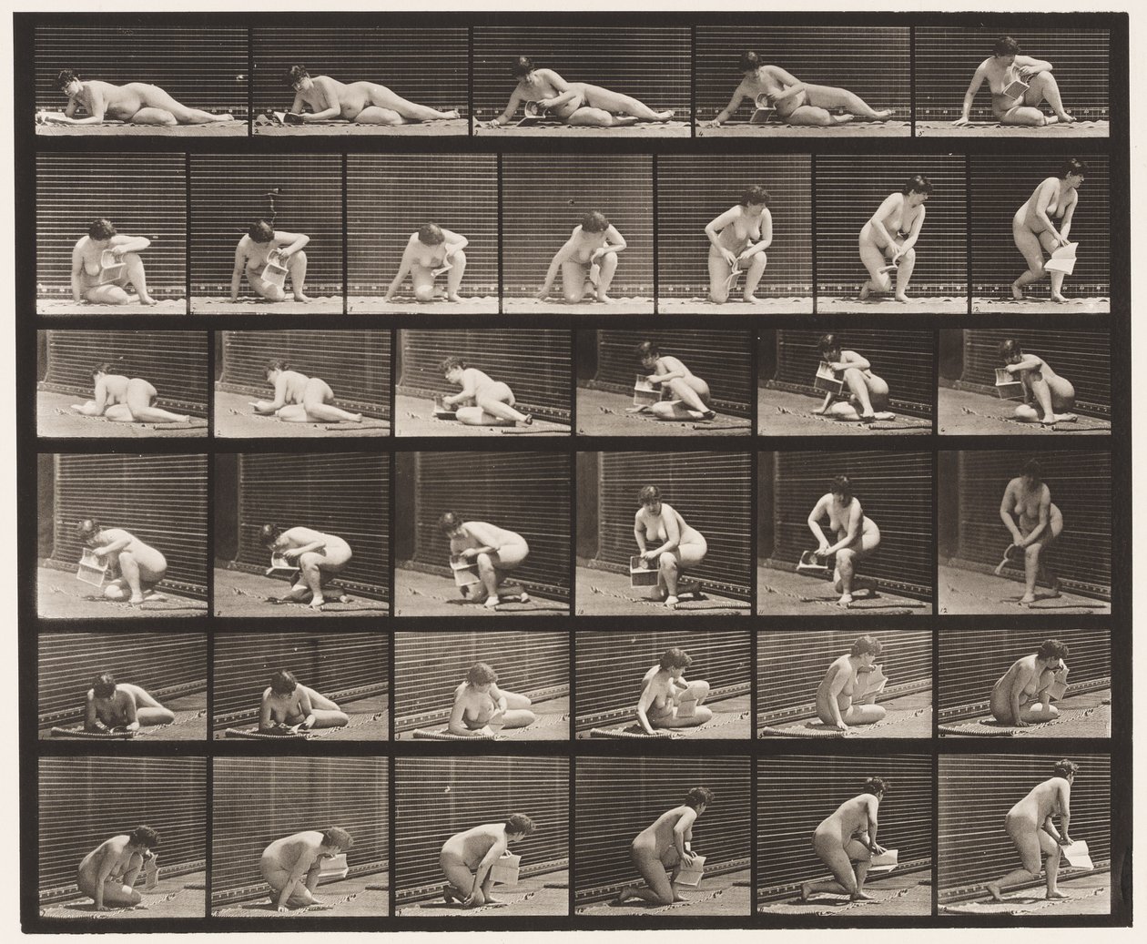Levha 270. Sol Elinde Broşürle Yerden Yükselen by Eadweard Muybridge