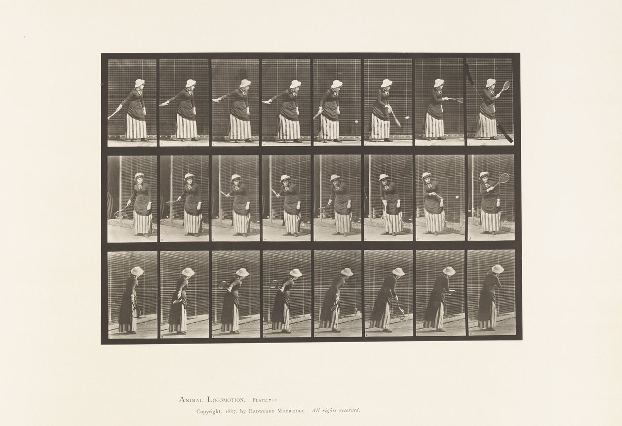 Plaka 297. Çim Tenisi by Eadweard Muybridge