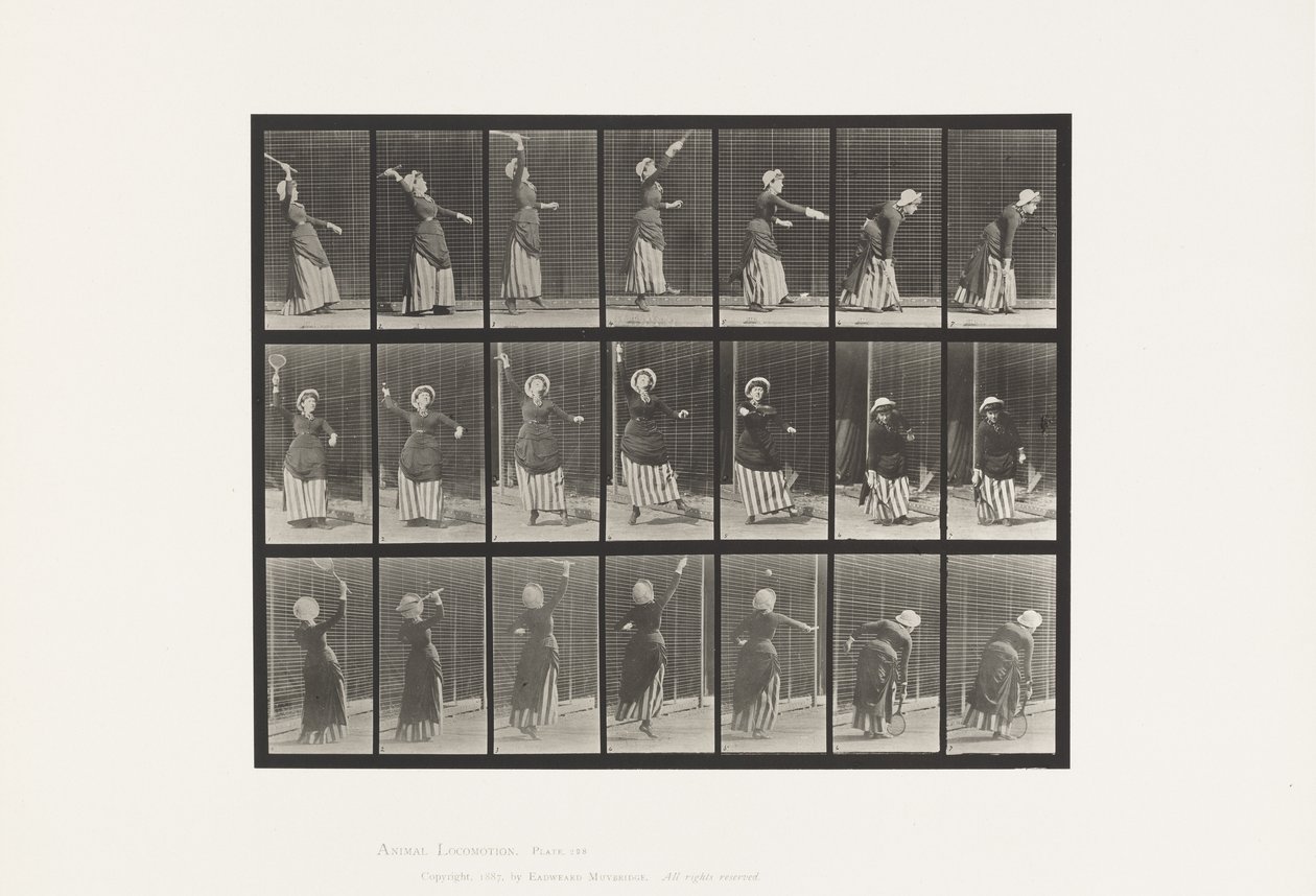 Plaka 298.Çim Tenisi by Eadweard Muybridge