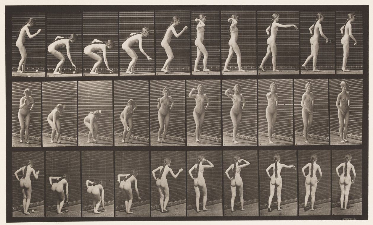 Plaka 304. Top Alıp Fırlatma by Eadweard Muybridge
