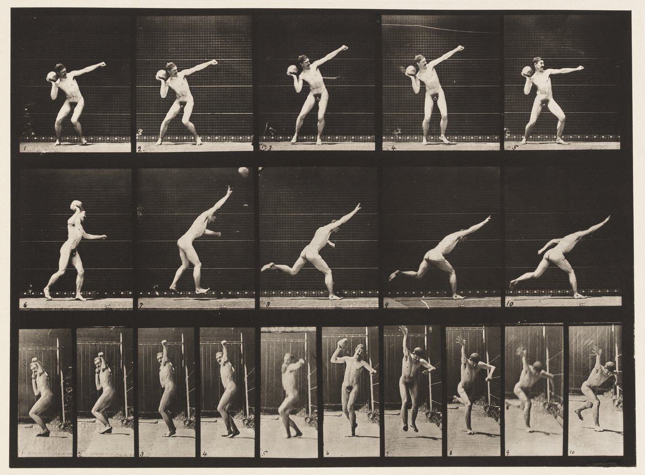 Plaka 314. 20 librelik Kayayı Kaldırma by Eadweard Muybridge