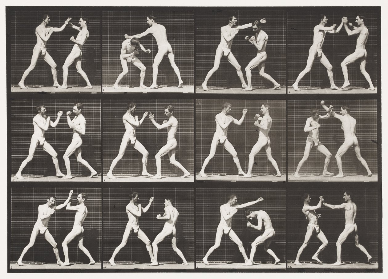 Plaka 336. Boks; Açık El (Ayakkabı) by Eadweard Muybridge