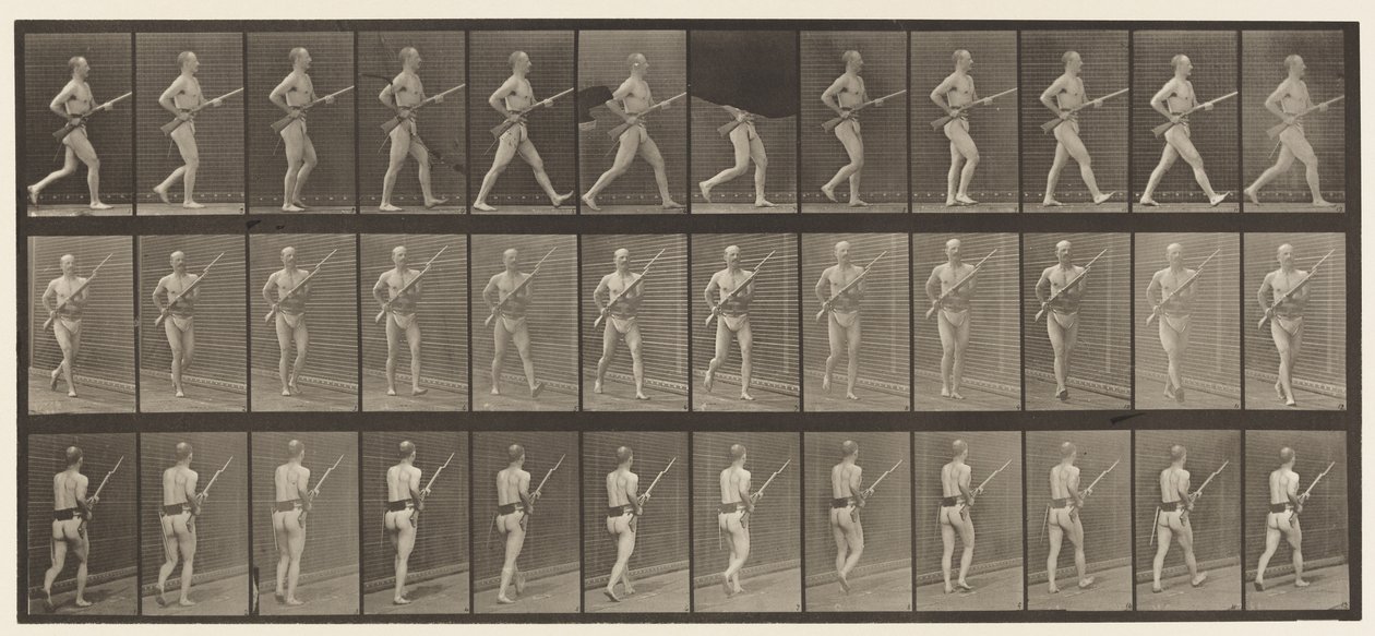 Plaka 359. Şarj Bayoneti, 1872-1885 by Eadweard Muybridge