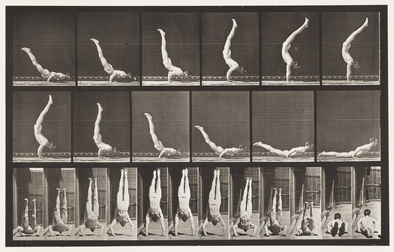 Plaka 372. Acrobat, Yatay Basma by Eadweard Muybridge