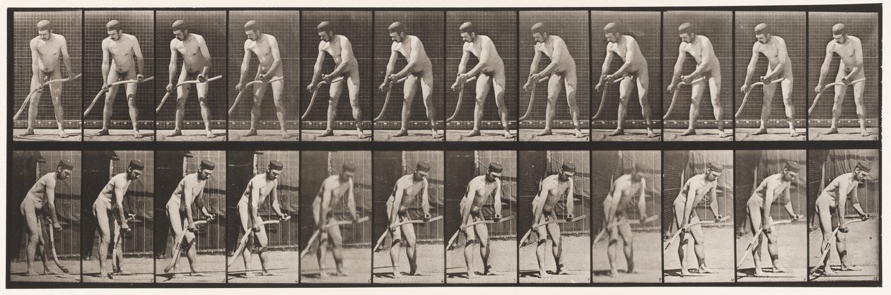 Plaka 391. Çiftçi, Çim Biçme by Eadweard Muybridge
