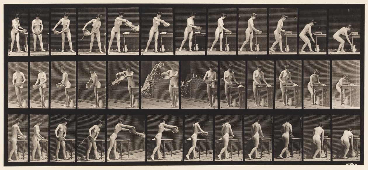 Levha 402. Su Haznesinin Boşaltılması by Eadweard Muybridge