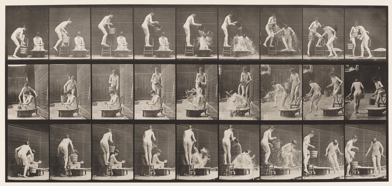 Plaka 408. İki Model by Eadweard Muybridge