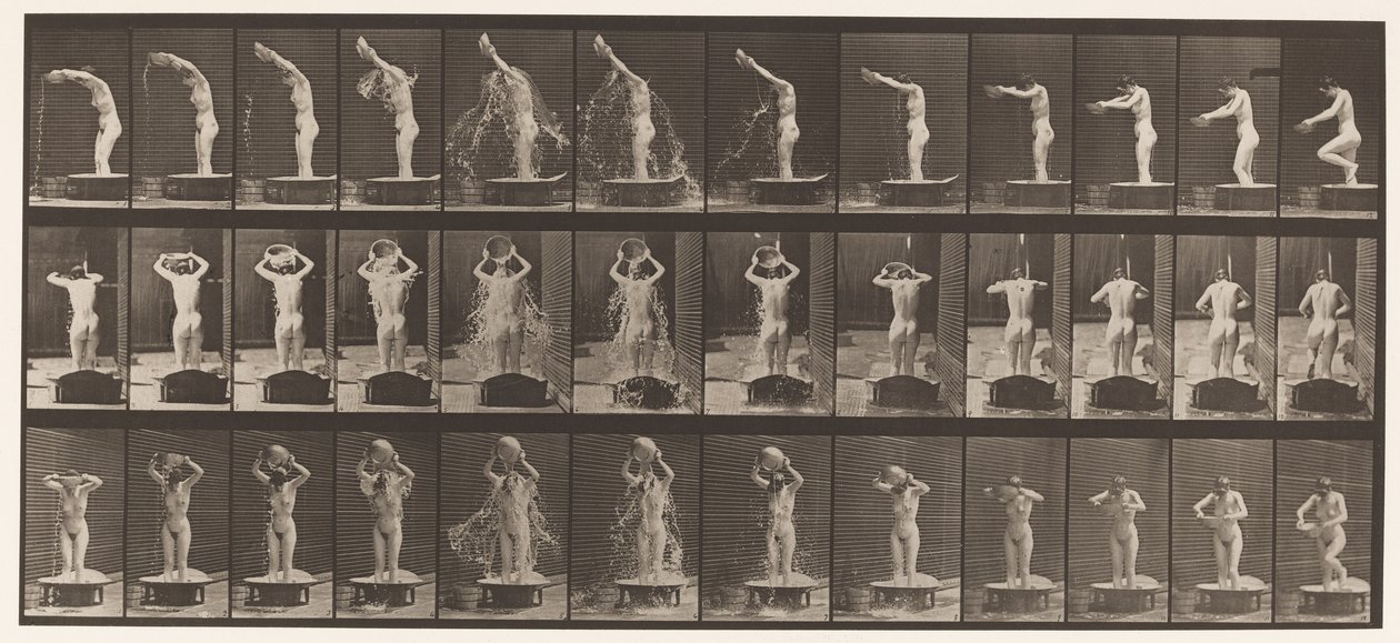 Levha 409. Başın Üzerine Dökülen Su Haznesi by Eadweard Muybridge