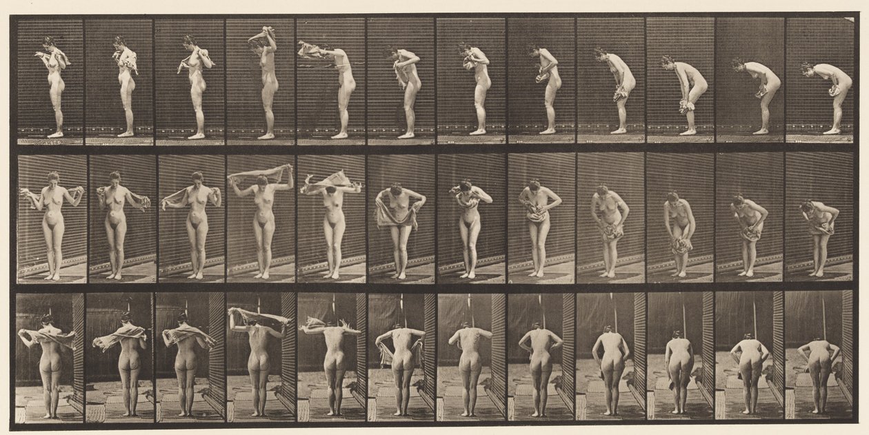 Plaka 414. Havlulu Silme Gövdesi by Eadweard Muybridge