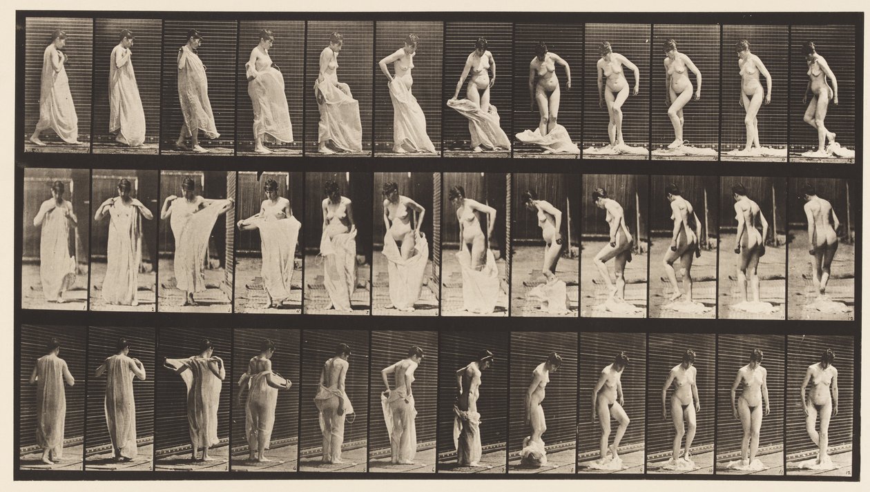 Plaka 431. Tuvalet; Giysileri Çıkarmak by Eadweard Muybridge