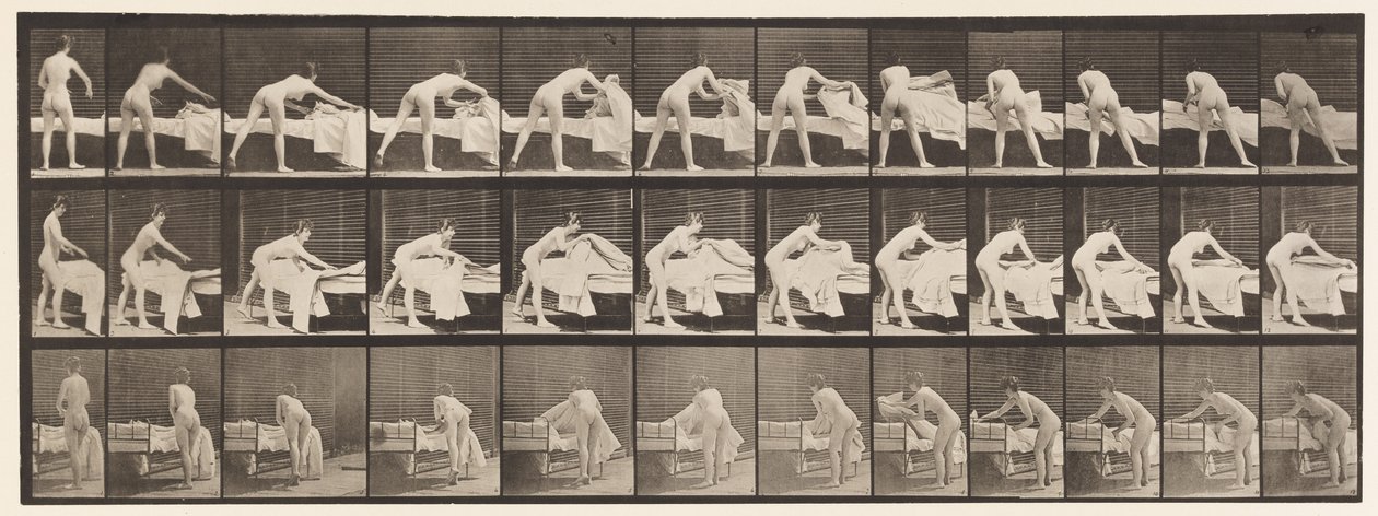 Levha 436. Yatak Yapmak by Eadweard Muybridge