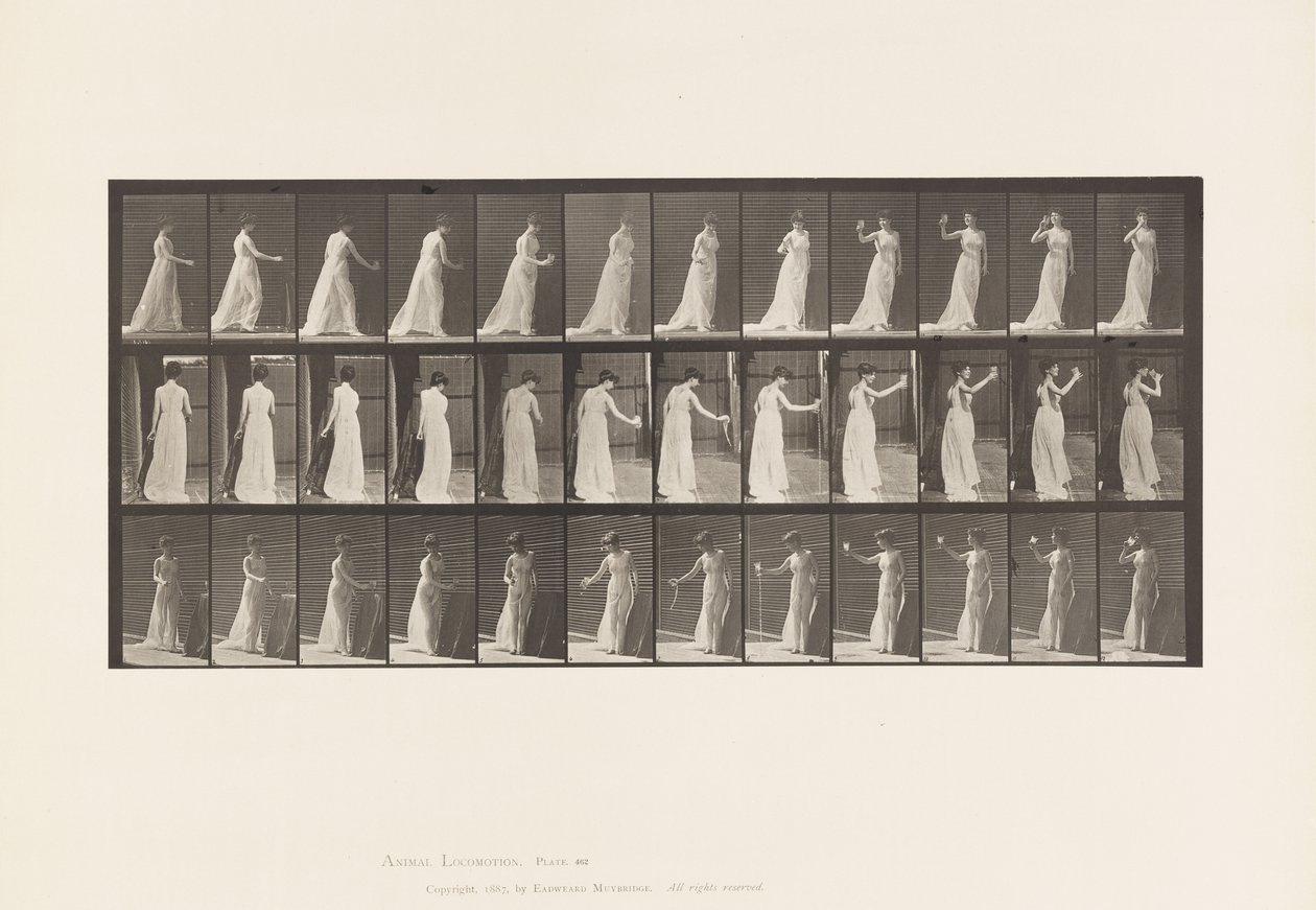 Levha 462. Yere Dökülen Libasyon, Kadehten İçme, 1885 by Eadweard Muybridge