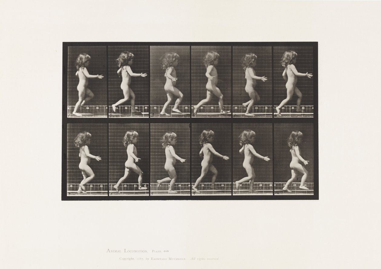 Plaka 469.Çocuk, Koşma, 1885 by Eadweard Muybridge