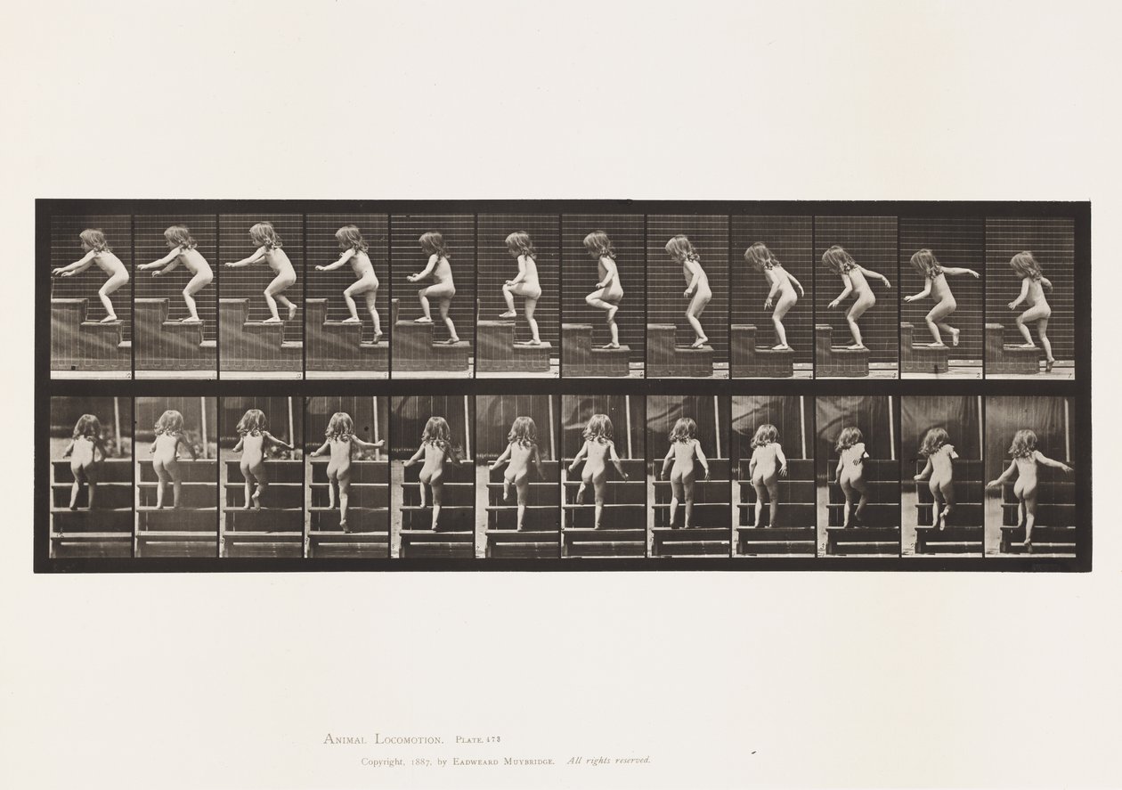 Plaka 473. Üst Katta Yürüyen Çocuk by Eadweard Muybridge