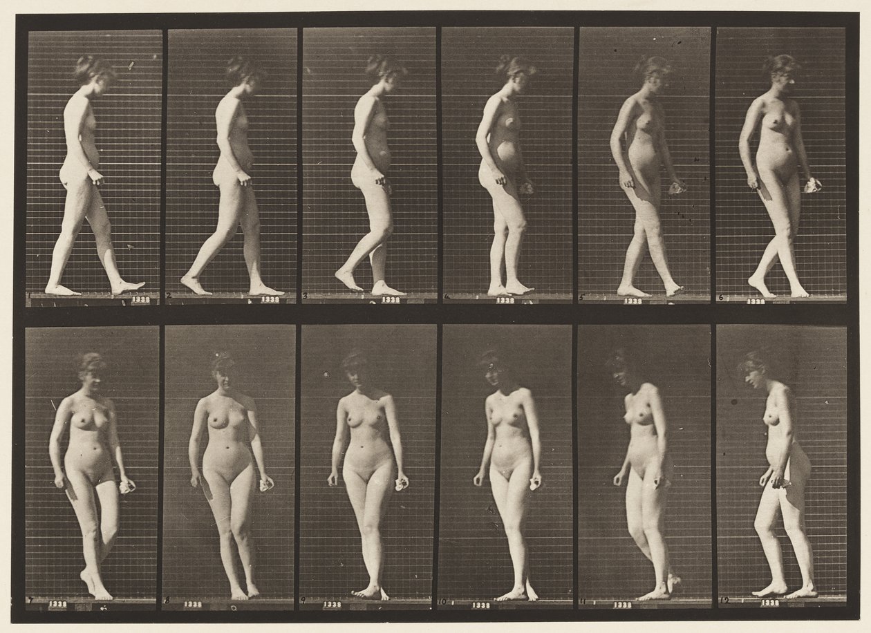Plaka 47. Yürümek ve Dönmek by Eadweard Muybridge