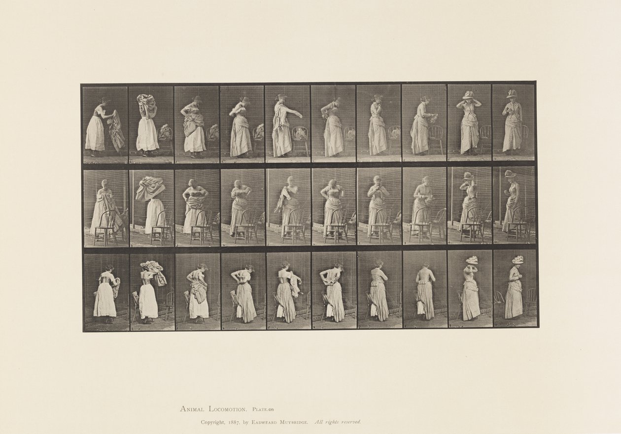 Plaka 495. Tuvaletin Çeşitli Evreleri by Eadweard Muybridge
