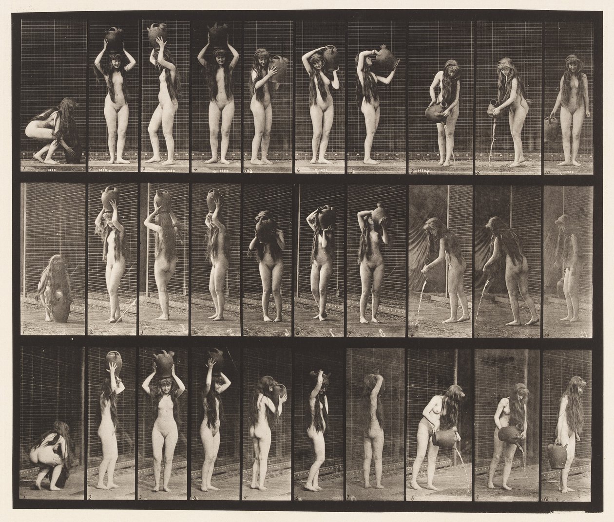 Plaka 500. Su Kavanozu ile Çeşitli Hareketler by Eadweard Muybridge