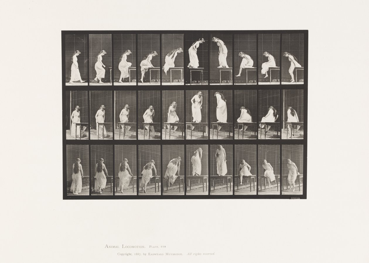 Plaka 513. Masaya Çıkma ve Çıkma by Eadweard Muybridge