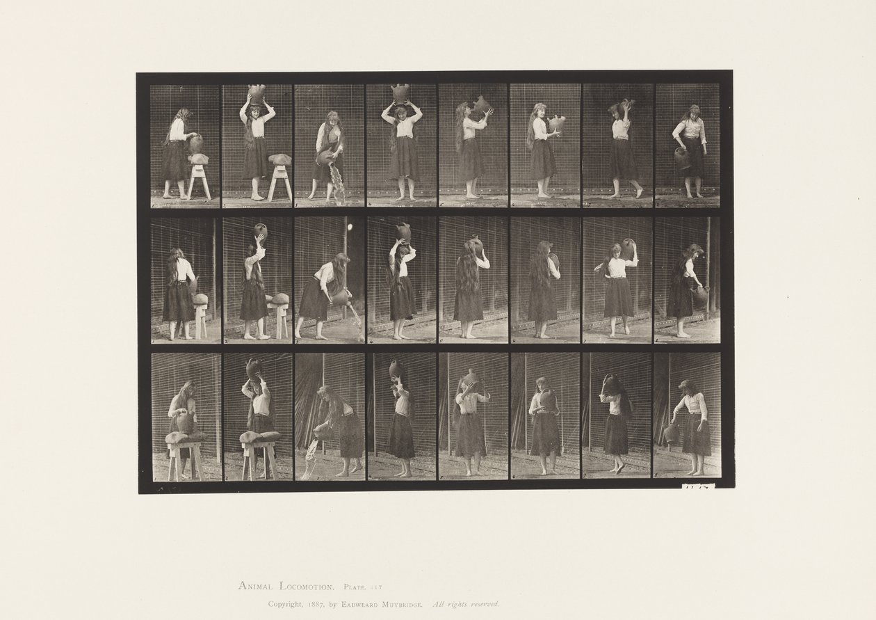 Plaka 517. Su Kavanozu ile Çeşitli Hareketler by Eadweard Muybridge