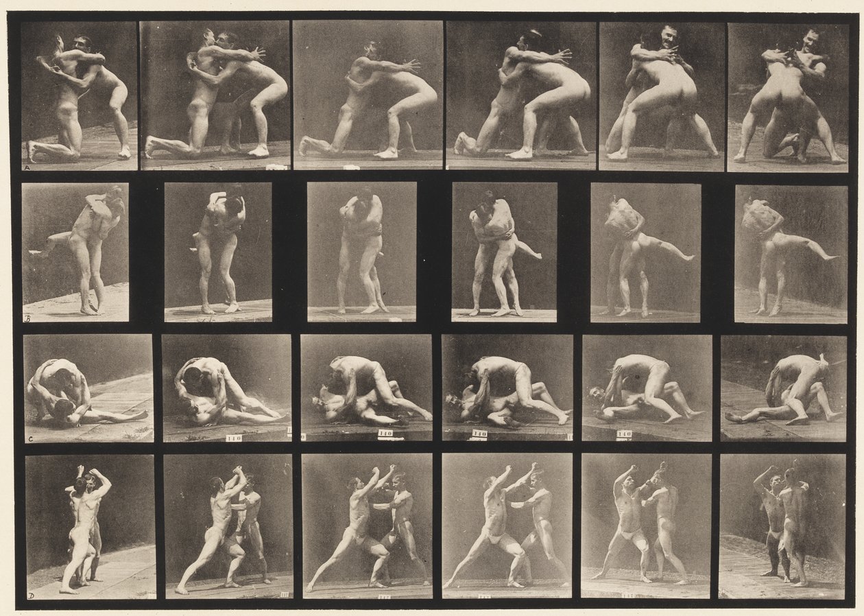 Plaka 520. A, 98 ve 100 Güreşleri; B, 98 ve 100 Güreşleri by Eadweard Muybridge