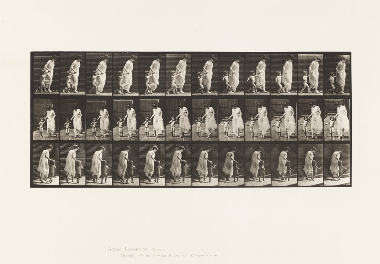 Plaka 72. Koşan, Öncü Çocuk (70) Elinde by Eadweard Muybridge