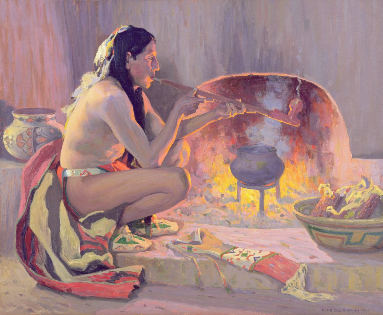 Pipo içmek by Eanger Irving Couse