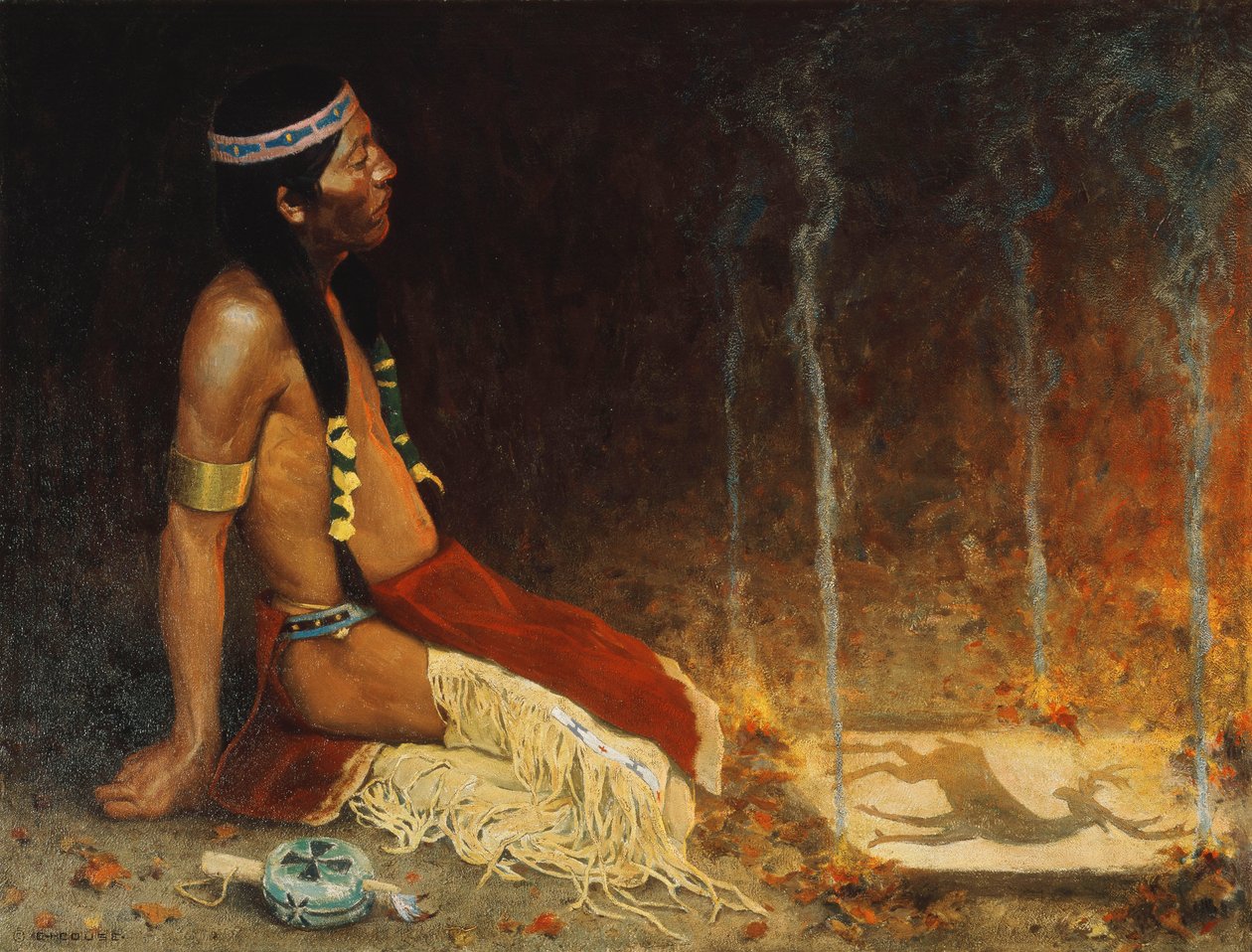 büyücü by Eanger Irving Couse