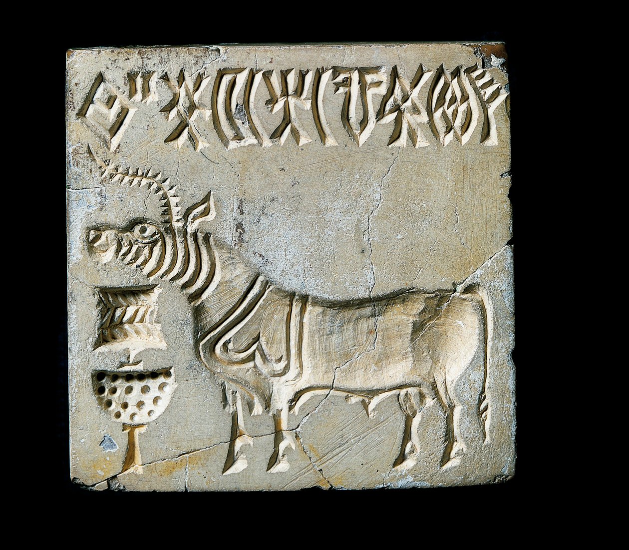 İndus Vadisi Uygarlığı: bir hayvanın mührü. MÖ 26-25. yüzyıl (bronz çağı) by Early Bronze Age
