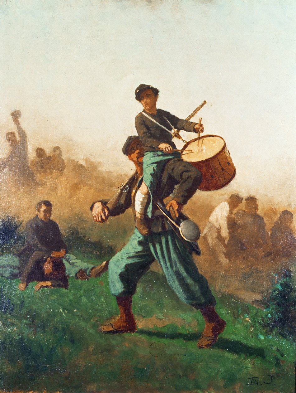 Yaralı Davulcu Çocuk İçin Bir Çalışma by Eastman Johnson