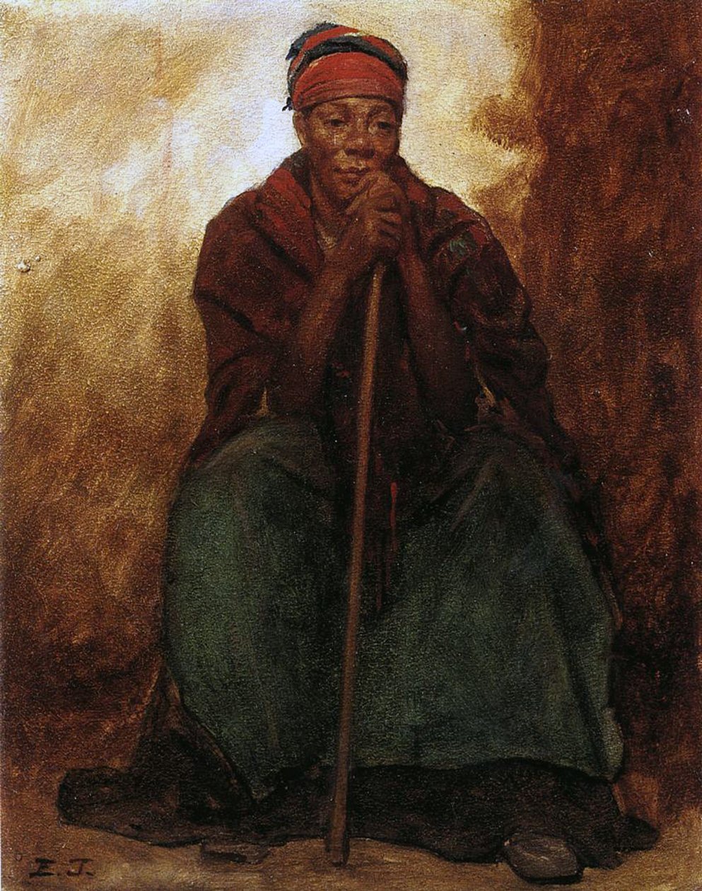 Dinah, Kara Hizmetçi by Eastman Johnson