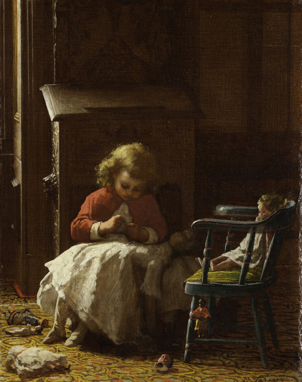 Aile Bakımı, 1873 by Eastman Johnson