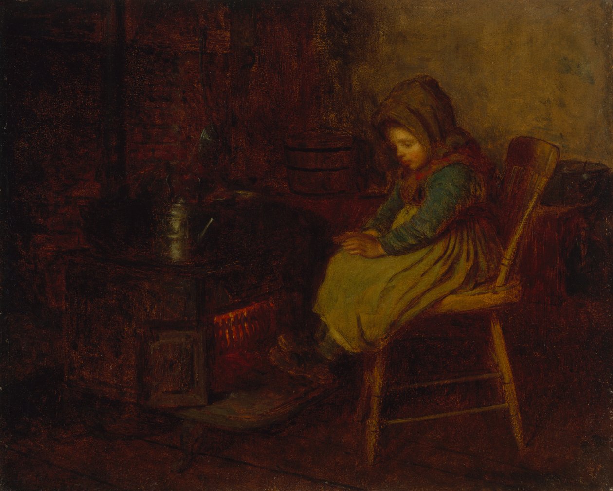 Ev ve Sıcaklık, 1863 (akademi panosunda yağ) by Eastman Johnson