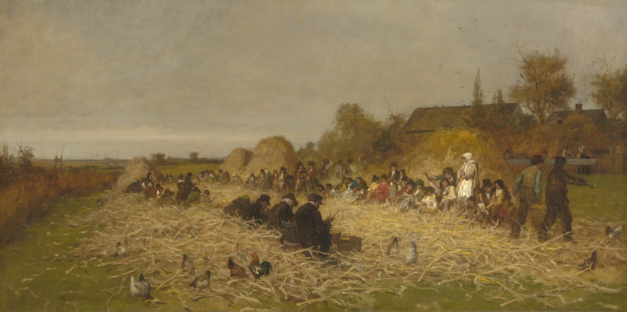 Husking Bee, Nantucket Adası, 1876 by Eastman Johnson