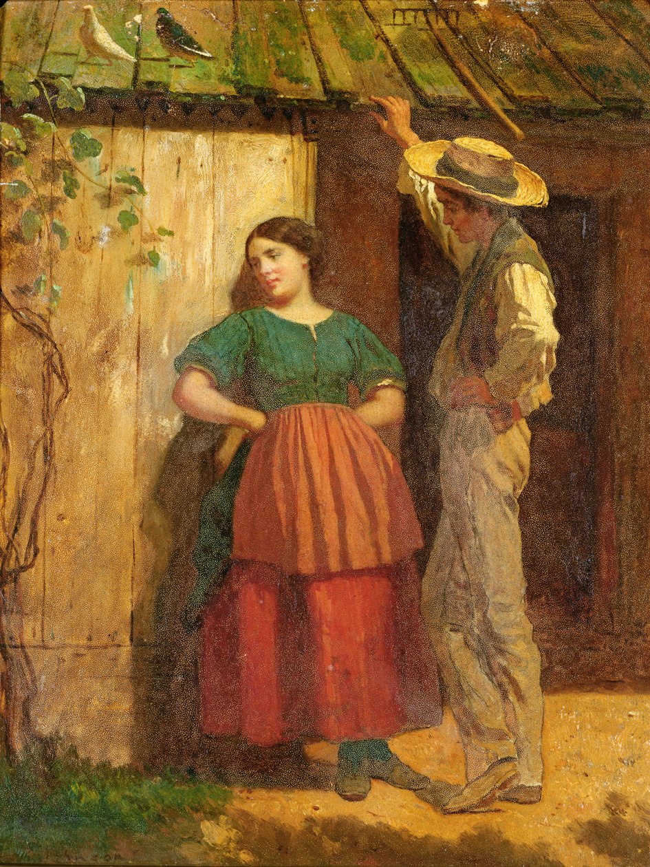 rustik flört by Eastman Johnson