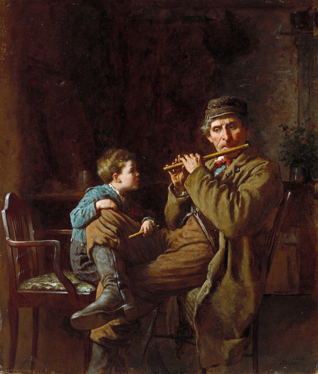 En Ciddi Öğrenci, 1881 by Eastman Johnson
