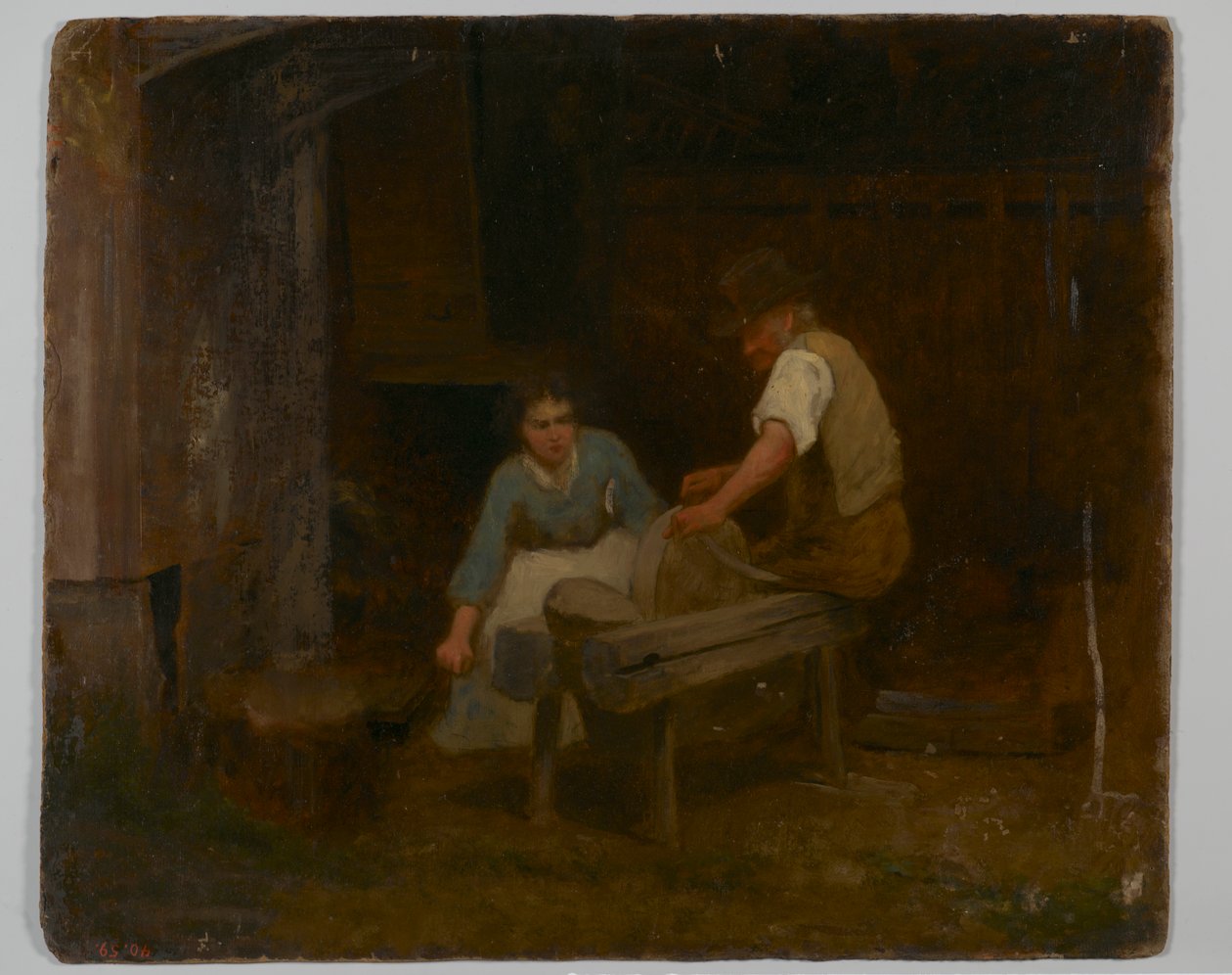 Kaçak Köleler (kağıt tahtası üzerinde yağ) by Eastman Johnson