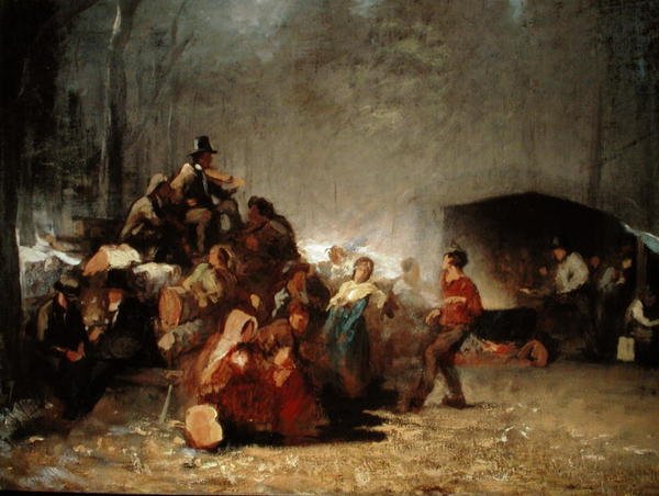 Akçaağaç Şeker Kampında Parti, 1861-66 dolayları (tuval üzerine yağlı boya) by Eastman Johnson