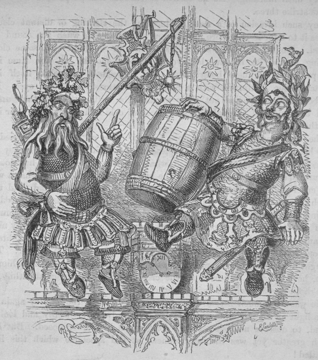 Bir varil ile Yecüc ve Mecüc, 1840 by Ebenezer Landells