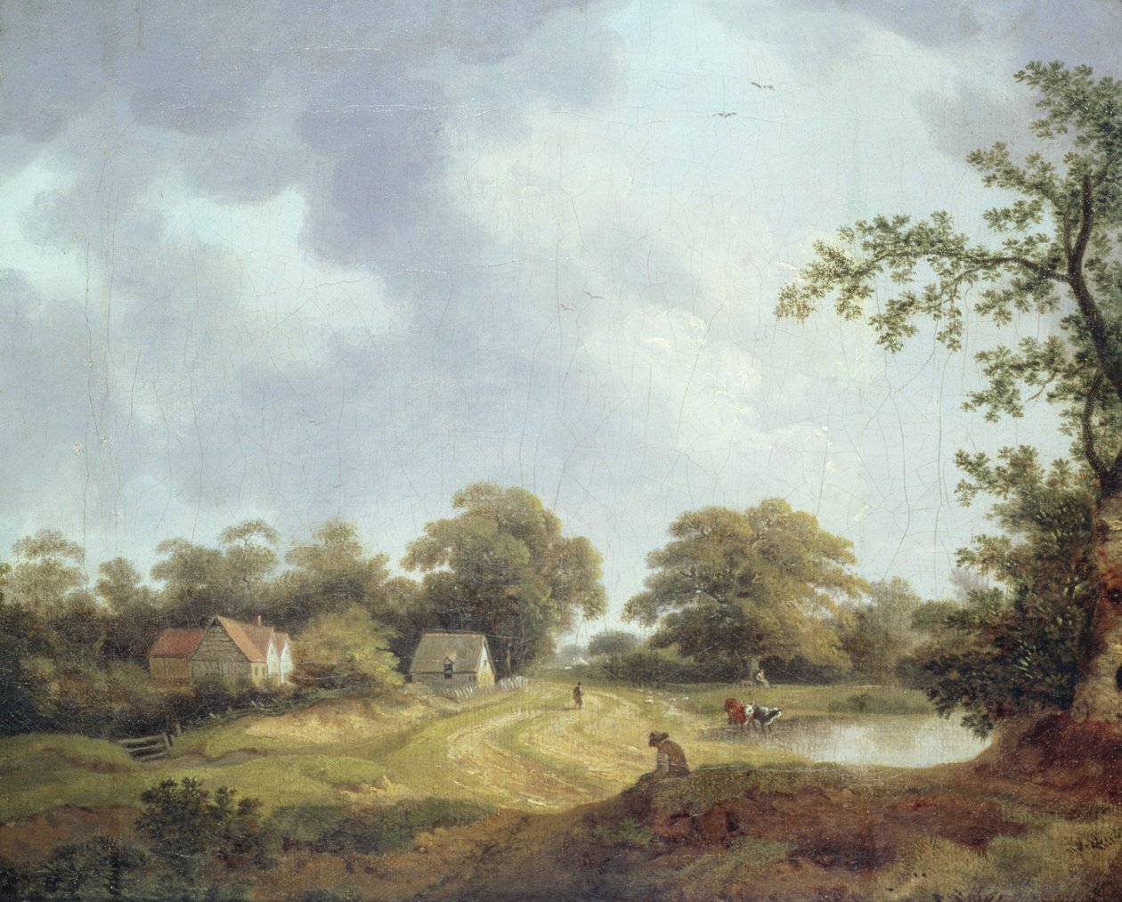 Suffolk Manzara (tuval üzerine yağlı boya) by Ebenezer Tull