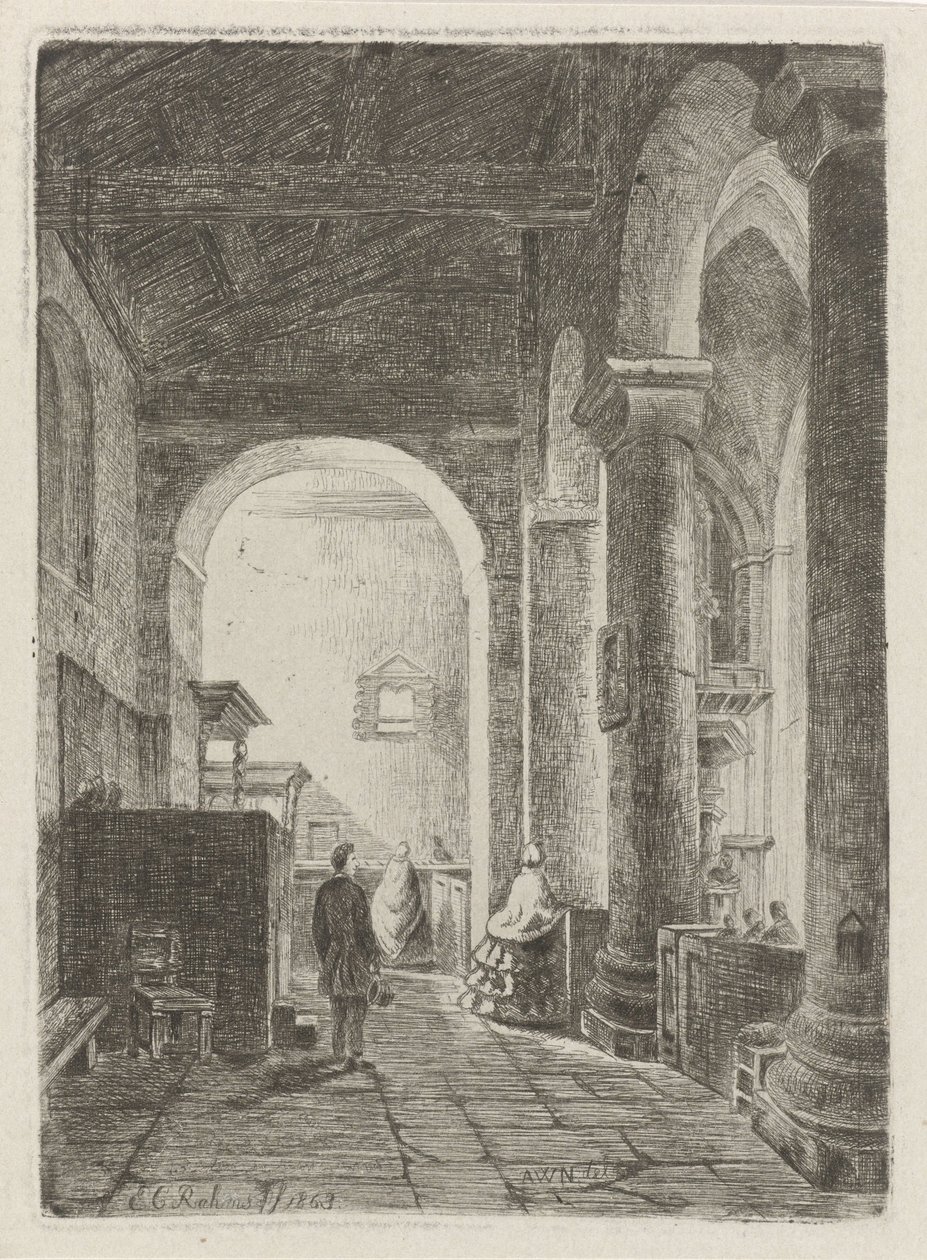 Bir kilisenin iç by Eberhard Cornelis Rahms