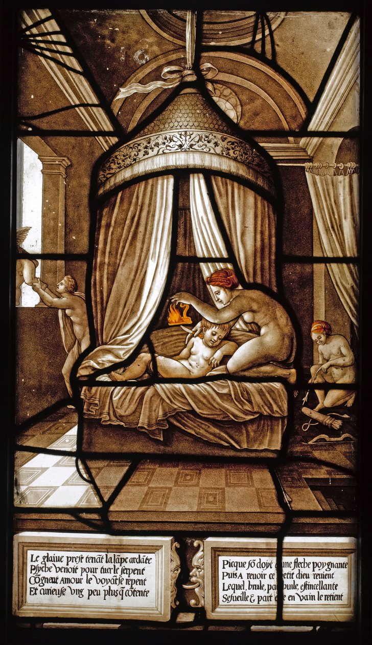 Ruh ve Aşk hikayesinden vitray pencere by Ecole française