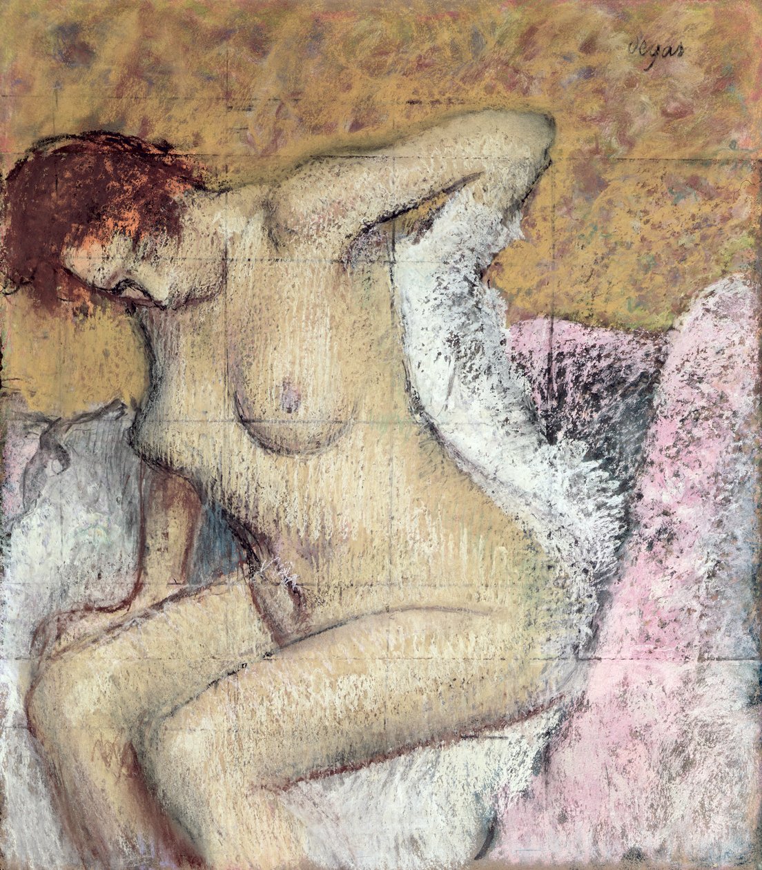 Banyodan Sonra (kağıt üzerine pastel ve guaj) by Edgar Degas