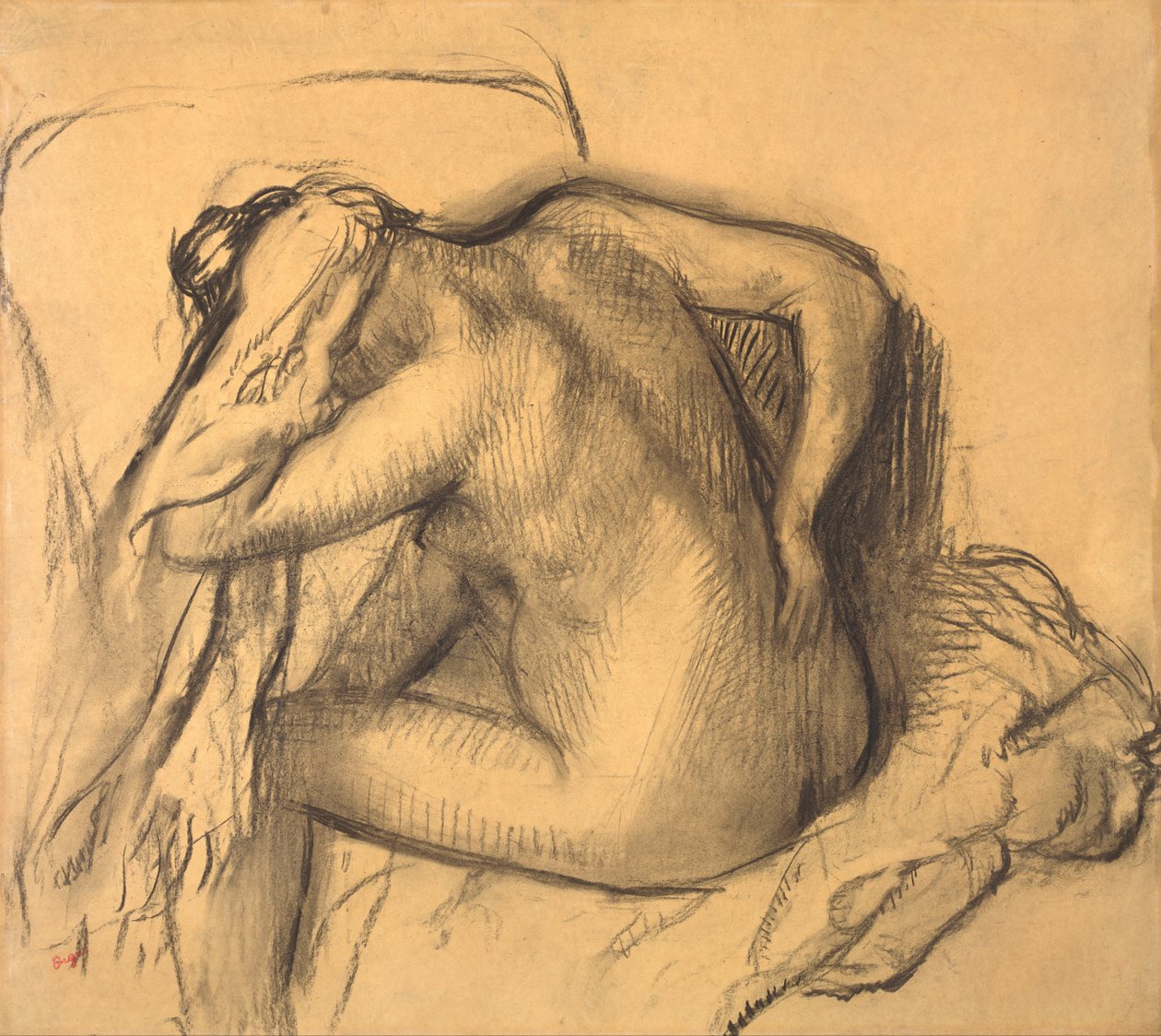 Banyodan Sonra Saçını Kurutan Kadın by Edgar Degas