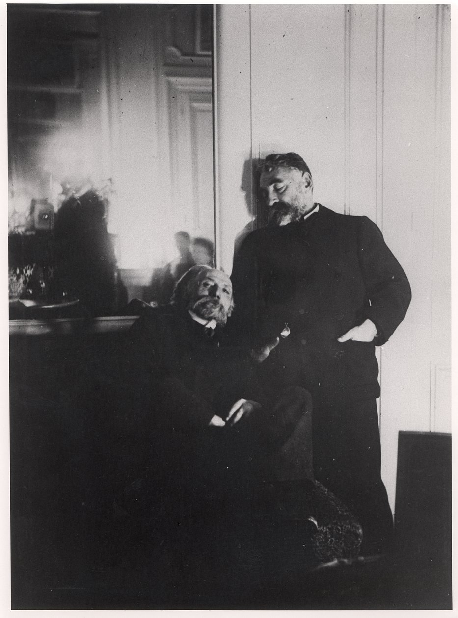 Auguste Renoir (1841-1919) ve Stephane Mallarme (1842-98) by Edgar Degas