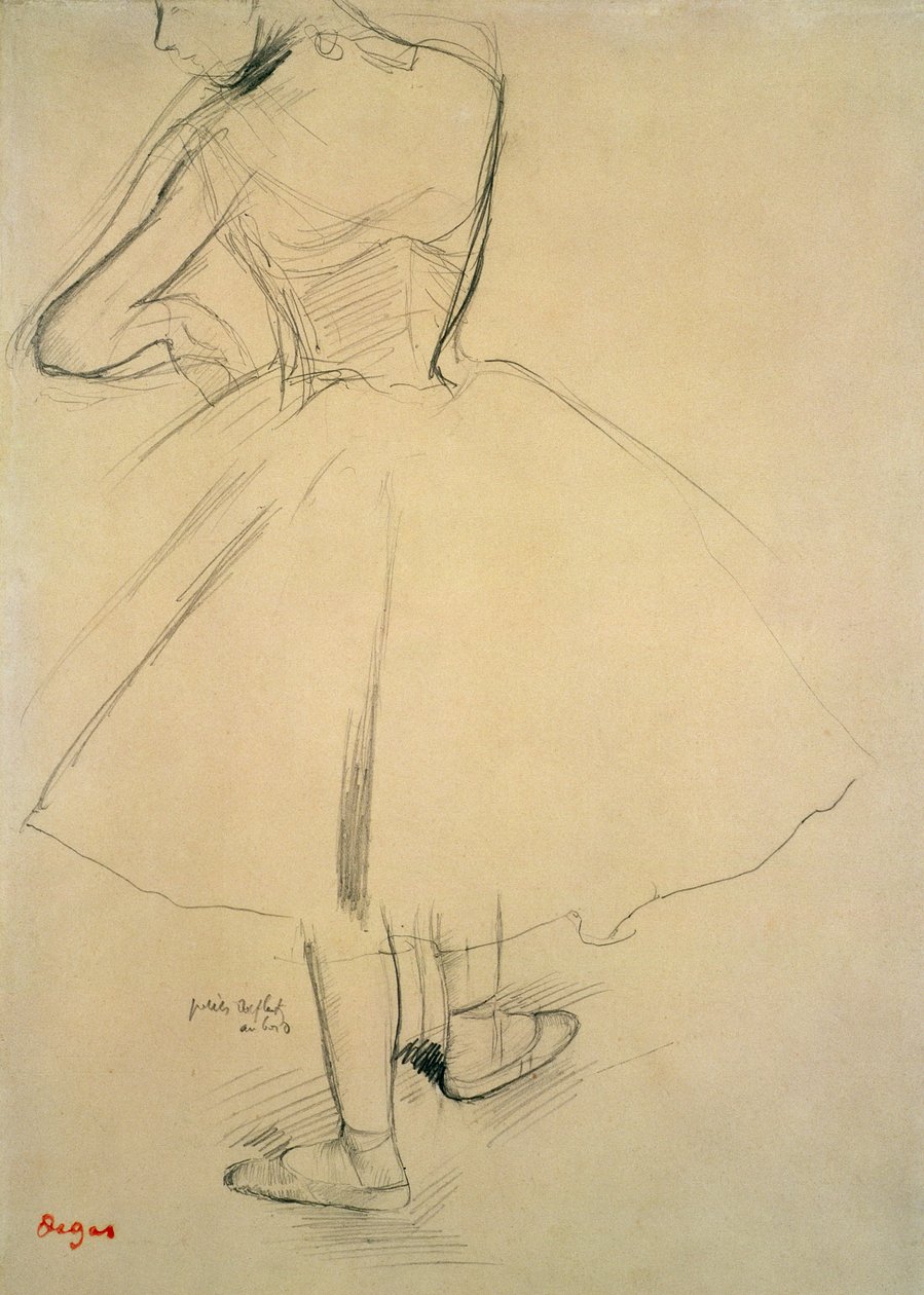 19 ನೇ ಶತಮಾನದ ಟರ್ಕಿಯ ಹಿಂದಿನಿಂದ ಬ್ಯಾಲೆ ಡ್ಯಾನ್ಸರ್ by Edgar Degas